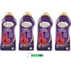 Beni Culinari 4 x Spuma di Sciampagna Ammorbidente Concentrato Prezioso Ibisco - Ammorbidente concentrato 30 lavaggi 600 ml + portachiavi Beni Culinari 0