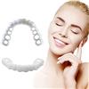 BGZ 4 Set Cosmetici Denti Faccette Snap on Instant Perfect Smile Dentali Comfort Fit Flex Faccette Copertura Dei Denti Mancanti,Rotti,Deformità Per Uomini E Donne Taglia Unica 4 Top E 4 Bottom