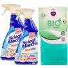 FEI FAN SET: Sciogli Macchia Spray COLOR EXPERT, Massima Efficacia Contro Le Macchie e Rispetto Per i Colori 500ml + Panno BIO Multiuso, Super Assorbente, In Fibre Naturali (4 Spray + Panno BIO)