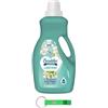 Beni Culinari 6 x Coccolatevi Lavatrice detersivo per bucato bianco muschio - lavatrice detersivo liquido per lavatrice per bianchi e colorati, 36 lavaggi 1800 ml + portachiavi Beni Culinari