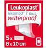 Leukoplast Leukomed T plus - Medicazione Post-operatorial sterile - Impermeabile e traspirante - Ideale per la cura Post-operatoria - 8cm x 10cm, 5 pezzi, Trasparente