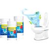 Hikaka Detergente rapido schiumogeno per WC Agente chimico in polvere Agente di dragaggio del tubo Deodorante per tubi di fognatura della cucina Agente di dragaggio della pipeline del lavandino forte (3pcs)