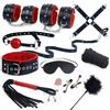 karmoP 10 Pezzi B`SD'M Cinghie di tensione estrema per il rilassamento sportivo - Nero Rosso