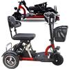 Generico Triciclo Adulti Leggeri per Anziani Scooter da Viaggio con Caricabatterie 3 Ruote Pieghevole Portatile Leggero Compatto Collassabile