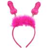 realGOOS Cerchietto rosa con antenne piselli per la sposa alla festa hot di addio al nubilato gadget per adulti 18+