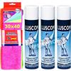 Dc Casa NUNCAS SET 3 LUSCOM LUCIDANTE SPECIFICO + pacco scorta 5 pezzi panni microfibra 30x40cm##*-
