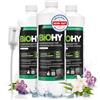 BiOHY Detergente per pavimenti per robot, stazione con profumo primaverile (3 x 1 litro) + dosatore, detergente concentrato per tutti i robot pulitore e aspirapolvere con funzione bagnata, braccio di