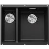 BLANCO SUBLINE 340/160-U - Lavello da cucina sotto-top doppio per basi di lavello con larghezza di 60 cm - SILGRANIT - Grigio - 523558