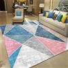 Tzvpsu Tappeto accessori stanza tappeto per bambini morbido Tappeto Antiscivolo Per Soggiorno Motivi Geometrici Rosa Blu Grigio accessori cameretta 80x120cm