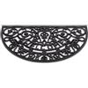 matches21 HOME & HOBBY matches21 - Zerbino in gomma, effetto ghisa, motivo giglio, decorazione semicircolare, 45 x 75 cm