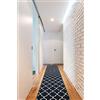 rugsx Passatoia antiscivolo TRELLIS - runner, corridoio, camera da letto, soggiorno, al metro, nero 100x300 cm