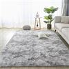 LYKEJI Tappeto Decorazione Camera Da Letto Soffice Shaggy Lungo Morbido Per Soggiorno Antiscivolo (80X120CM, Grigio Chiaro)