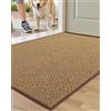 COLOR&GEOMETRY Zerbino Ingresso Interno Antiscivolo 120 x 140 cm, Tappeto Ingresso Interno Assorbente, Tappetino d'Ingresso Lavabile per Cane, Ingresso, Porta e Corridoio - Marrone