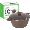 KASANOVA Casseruola 32 cm antiaderente 0 grassi con coperchio