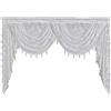 SiaBiced Design Vintage di Mantovana a Cascata con Tassage di Perle per Caffetteria Camera Da Letto, Larghezza 150 Cm