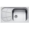 Foster Big Bowl Lavello, Metallo, Spazzolato, 86x50x19,5 cm, Sinistra