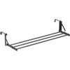Minhe Stendibiancheria pieghevole compatto compatibile con radiatori, davanzali e ringhiere, larghezza regolabile per adattarsi su misura, in acciaio inox (50-95 cm, grigio)