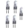 JZLBBC 5 Pezzi Lampadina Alogena G6.35 50W 24V 75W Lampadine Alogene Trasparente Capsula Lampada GY6.35 base a doppio agoDimmerabile Bianco Caldo,100 W