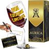 Aurìca Calice Vino Personalizzato 40 ANNI - Bicchiere Piegato 1986 EDIZIONE LIMITATA Per Un'Annata Da Ricordare - Regalo Ironico E Raffinato Per Festeggiare Con Classe Con Confezione Regalo Inclusa
