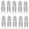 UGEFKMQ Lampadina Alogena G9 220V 40W Dimmerabile Lampadine Capsula Trasparente G9 Lampada Alogena G9 Base Pin Bianco Caldo 10Pc 40W