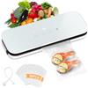 Acmeenjoy Macchina Sottovuoto Alimenti con Display Digitale, Automatica Sigillatore Sottovuoto Macchina con Taglierina Incorporata, per Alimenti Secchi che Umidi con 20 Sachetti Sottovuoto e Tubo Sottovuoto