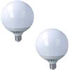 A2ZWORLD 2 Pezzo Lampada Led E27 Globo G120 20W 220V, Bianco Freddo 6500K, 20W=160W 2200LM, Diametro 120mm Lunghezza 155mm