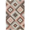 Pierre Tappeti Passatoia moderna AVANA ROSA contemporaneo geometrico etnico kilim, tappeto arredo multiuso lavabile anti-scivolo cm.55x190