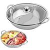 Taozhiyy Hot Pot - Pentola per mandarini in acciaio inox con coperchio, per fornelli a gas