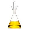 Classe Italy - Oliera salvagoccia conica 250 ml in vetro borosilicato, ideale per olio EVO o aceto, tappo brevettato, senza BPA, piombo e cadmio