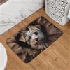 Mexpekil Zerbino in legno a forma di cane carino, 40 x 60 cm, antiscivolo, lavabile, tappetino di benvenuto, assorbente, tappetino da cucina, decorazione per la casa, per interni ed esterni