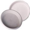 DETERMONDO Set 216 Piatti Fondi Plastica Rigida Bianchi 22 cm, Riutilizzabili e Lavabili in Lavastoviglie Adatti per Microonde e Resistenti per Feste Bambini, Eventi e Catering