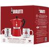 Bialetti Moka Express Iconic - Macchina per caffè espresso italiana, 6 tazze, colore: Rosso
