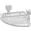 Zenllihome Mensola portaoggetti da bagno senza trapano, con ventosa, per doccia, organizer trasparente per montaggio a parete, salvaspazio, mensola trasparente per bagno (bianco)
