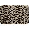 Loussiesd Tappeto da bagno leopardato con stampa animalier antiscivolo modello pelliccia animale Shaggy assorbente tappeto geometrico leopardato per camera da letto soggiorno 40 x 50 cm