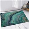 EMFSLA Tappeto Bagno,Tappetino Antiscivolo per Il Bagno,Sfondo astratto marmorizzato blu bianco verde e turchese. Modello in marmo liquido.,Soffice Tappeto da Bagno in Microfibra,Assorbente,60x90 CM
