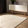 benuta Basic Tappeto salotto a pelo alto Sohari - Crema 200x200 cm - Minimalista - Morbido lavabile - Camera letto, corridoio, sala pranzo, soggiorno - Pavimento riscaldato