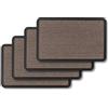 Astra Zerbino per esterni e interni - 40x60 cm Set da 4 Linee marroni - Zerbino antiscivolo - Tappeto cattura-sporco molto resistente - Zerbino per gradini