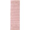 carpetfine Tappeto di lana Gabbeh Uni passatoia Rosa 60x180 cm | Tappeto moderno per soggiorno e camera da letto