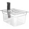 Fishlor Contenitore Sous Vide 11 Litri, Policarbonato resistente e trasparente, Coperchio pieghevole a cerniera pensato per il circolatore a immersione Precision 26.5x32.5x20cm