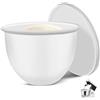 EasyByMall KitchenAid - Rivestimento in silicone per ciotola da cucina, 5 qt, per ridurre il rumore e le vibrazioni, colore: bianco