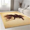 Generico Tappeto Salotto Lavabile Lavatrice - 100 x 160 cm Morbido Antiscivolo Pelo Corto Western Retr貌 Home Decorazioni Cappelli Da Cowboy Ragazze per Camera Sala da Pranzo