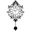 rockible Orologio da parete con pendolo oscillante, silenzioso, regalo per la casa, numeri, senza ticchettio, per casa colonica, cucina, camera da