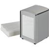 Paluplus Portatovaglioli da Bar a Molla SILVER, misura 10x9x13 cm, Dispenser in Acciaio Inox per Tovaglioli 17x17cm, Distributore da tavolo di Fazzoletti Salviette Piccole per Gelateria, Bar -0057