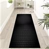 ZUZEKU Tappeto a passatoia astratto sfumato di colore nero, lavabile, antiscivolo, 90 x 150 cm, per corridoio, soggiorno, camera da letto, venduto al metro, personalizzabile, colore: nero
