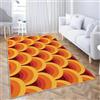 AUWUUA Tappeti lavabili arancioni di metà secolo anni '70 e '80 con stampa artistica, 170x240 cm per soggiorno, camera da letto, ingresso, tappeto antiscivolo morbido e geometrico astratto neutro
