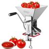 Crisalide® - Passapomodoro Manuale in Acciaio Inox con Guarnizione Salvatavolo in Plastica e Morsetto di Fissaggio, Dimensioni 17 x 22,5 x 30 cm