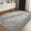 benuta Basic Tappeto salotto Claire - Grigio 240x340 cm - Salotto Minimalista stile retrò geometrico - Manutenzione semplice - Compatibile con pavimento riscaldato
