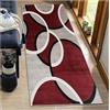 BORKOY Tappeto Runner Ingresso Antiscivolo Lavabile, Bordeaux e Grigio, Tappeto Passatoia Cucina Moderno, Pelo Corto,1.2 metri Personalizzabile, per Soggiorno, Camera da Letto, Corridoio,70x120cm