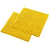 WohnDirect Set di 2 tappetini da bagno, colore giallo, 45 x 45 cm, antiscivolo e lavabile, tappetino da bagno, tappetino per WC