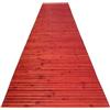 SpazioTessile Tappeto Cucina Stuoia Passatoia Gommata Bamboo Naturale Antiscivolo 9Misure tinta unita rm (Rosso, 50x220)